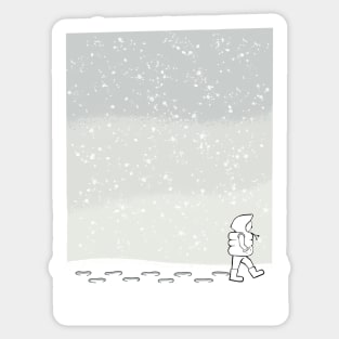 Winter walk Sticker